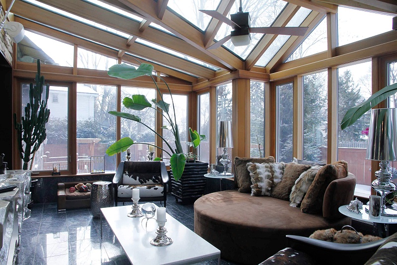 鋁包木陽光房實拍